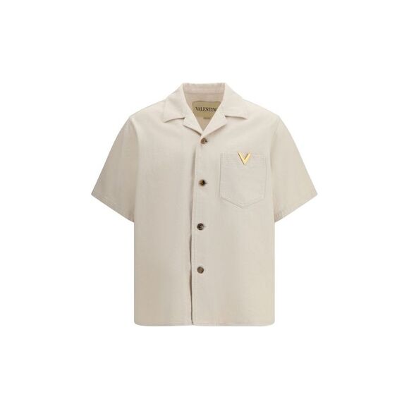 Valentino Beige Denim Men's Shirt